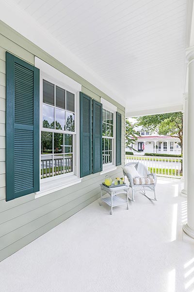 Double Hung Window on Porch Double Hung Window on Porch